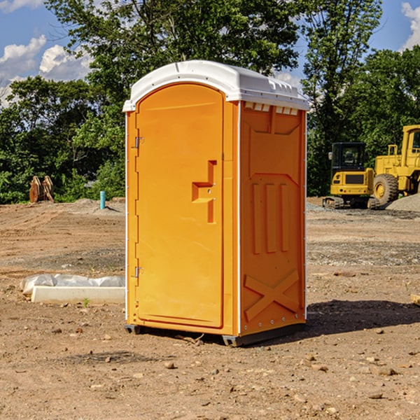 how often are the portable restrooms cleaned and serviced during a rental period in Island Walk